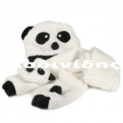 Σετ σκουφί+κασκόλ σε μορφή πάντα ΣΚ100 Σετ σκουφί+κασκόλ σε μορφή πάντα ΣΚ100