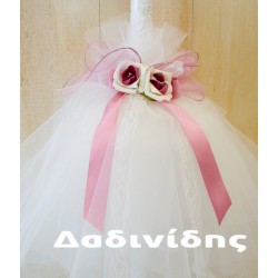 Λαμπάδα με δίχρωμα λουλούδια ΛΑΜΠ102 Λαμπάδα με δίχρωμα λουλούδια ΛΑΜΠ102