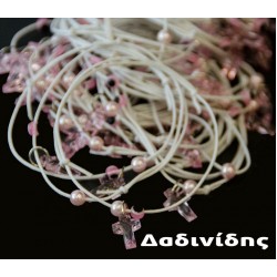 Μαρτυρικά βραχιολάκια με ρόζ σταυρό ΜΑΡ156 Μαρτυρικά βραχιολάκια με ρόζ σταυρό ΜΑΡ156