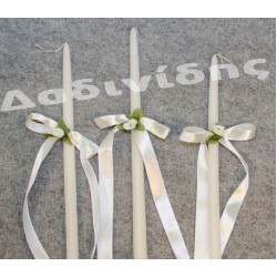 Κεράκια με σατέν κορδέλα ΚΕΡ105 Κεράκια με σατέν κορδέλα ΚΕΡ105