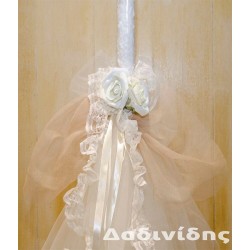 Λαμπάδα με δαντέλα και λουλούδια ΛΑΜΠ105 Λαμπάδα με δαντέλα και λουλούδια ΛΑΜΠ105