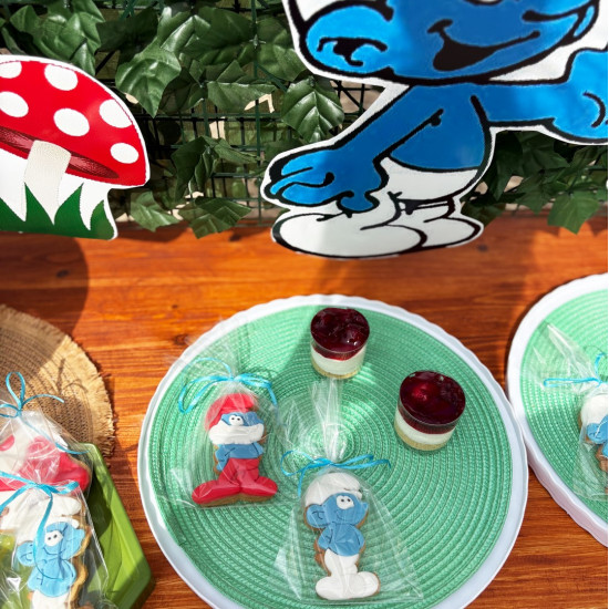 Στολισμός βάπτισης "Στρουμφάκια" ΣΤΟΛ241