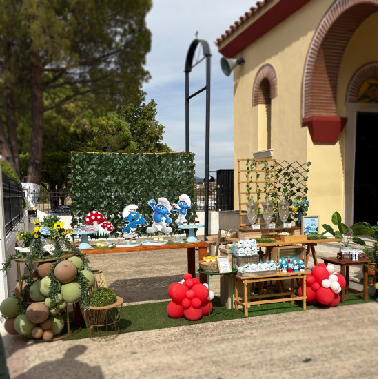 Στολισμός βάπτισης "Στρουμφάκια" ΣΤΟΛ241