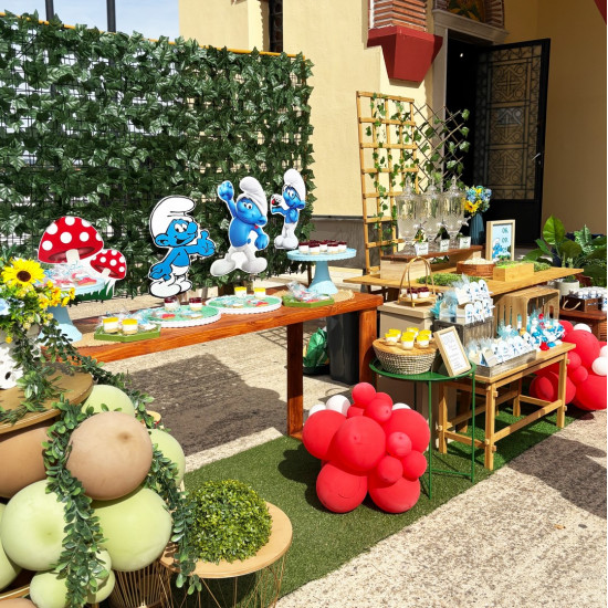 Στολισμός βάπτισης "Στρουμφάκια" ΣΤΟΛ241