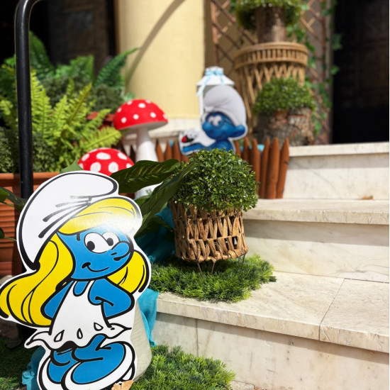 Στολισμός βάπτισης "Στρουμφάκια" ΣΤΟΛ241