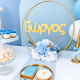 Στολισμός βάπτισης "Γαλάζια ορτανσία" ΣΤΟΛ260