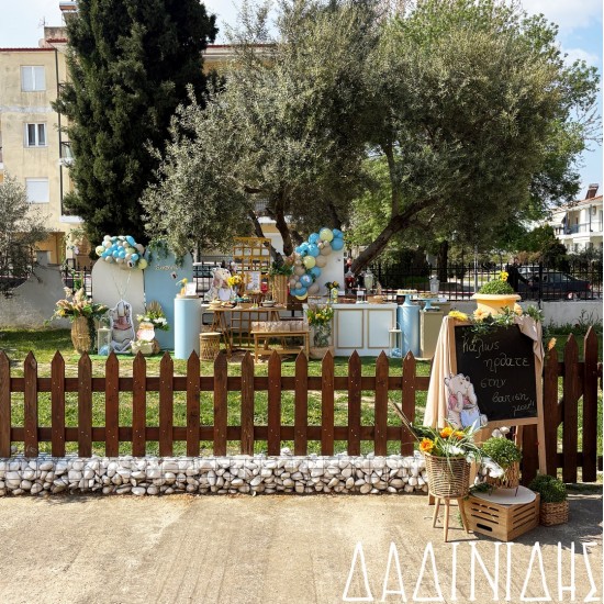 Στολισμός βάπτισης "Αρκουδάκι Winnie με μπαλόνια" ΣΤΟΛ250