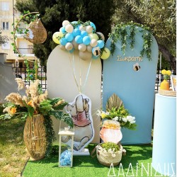 Στολισμός βάπτισης "Αρκουδάκι Winnie με μπαλόνια" ΣΤΟΛ250