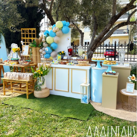 Στολισμός βάπτισης "Αρκουδάκι Winnie με μπαλόνια" ΣΤΟΛ250