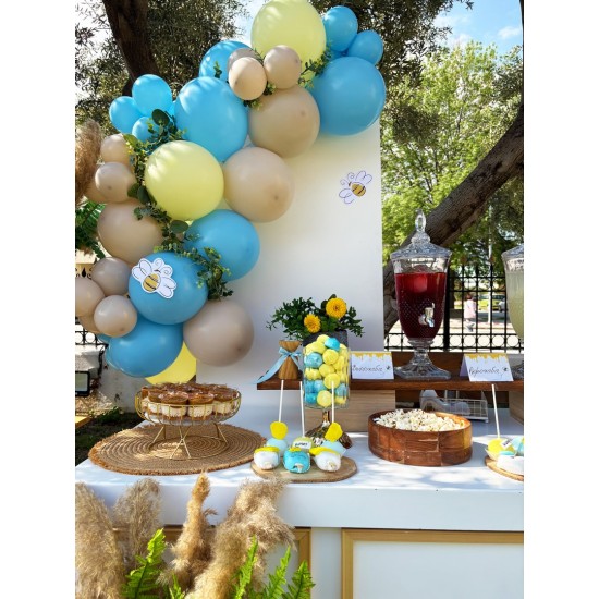 Στολισμός βάπτισης "Αρκουδάκι Winnie με μπαλόνια" ΣΤΟΛ250