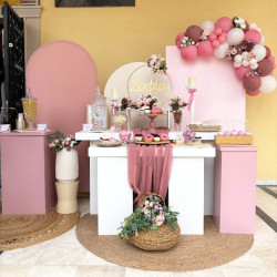 Στολισμός βάπτισης διπλός "Λουλούδια" ΣΤΟΛ228