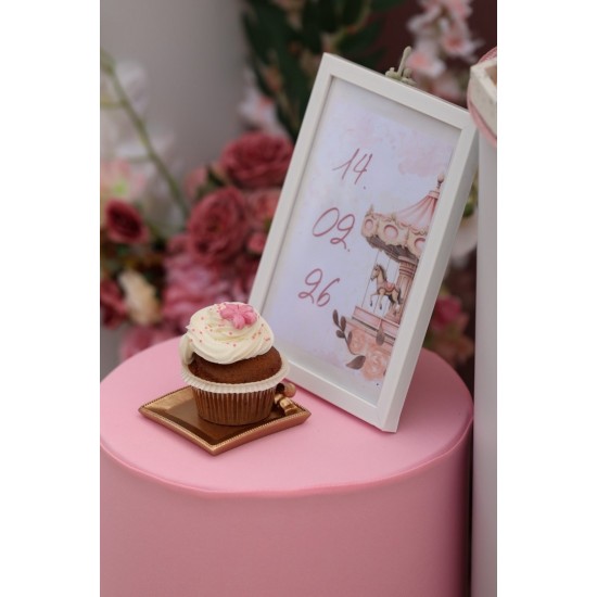 Στολισμός βάπτισης "Καρουζέλ ροζ" ΣΤΟΛ226