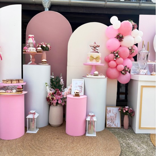 Στολισμός βάπτισης "Καρουζέλ ροζ" ΣΤΟΛ226