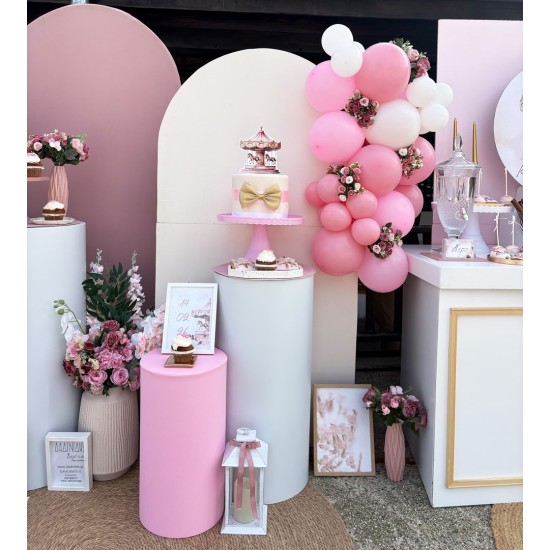 Στολισμός βάπτισης "Καρουζέλ ροζ" ΣΤΟΛ226