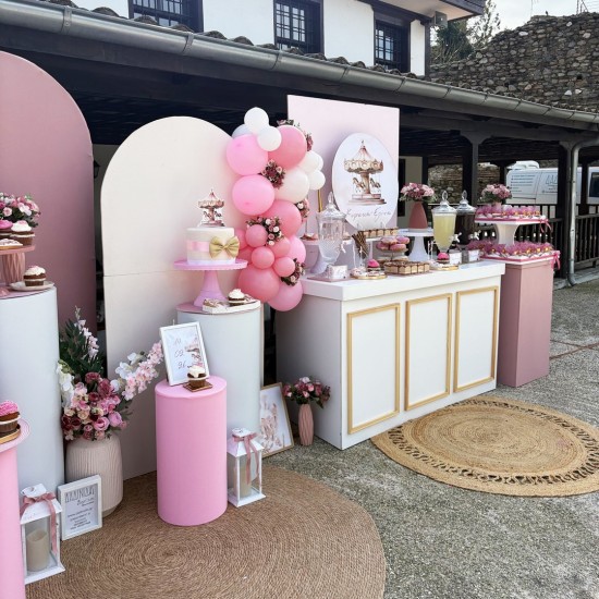 Στολισμός βάπτισης "Καρουζέλ ροζ" ΣΤΟΛ226