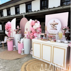 Στολισμός βάπτισης "Καρουζέλ ροζ" ΣΤΟΛ226