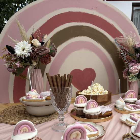 Στολισμός βάπτισης "Ουράνιο τόξο boho" ΣΤΟΛ230