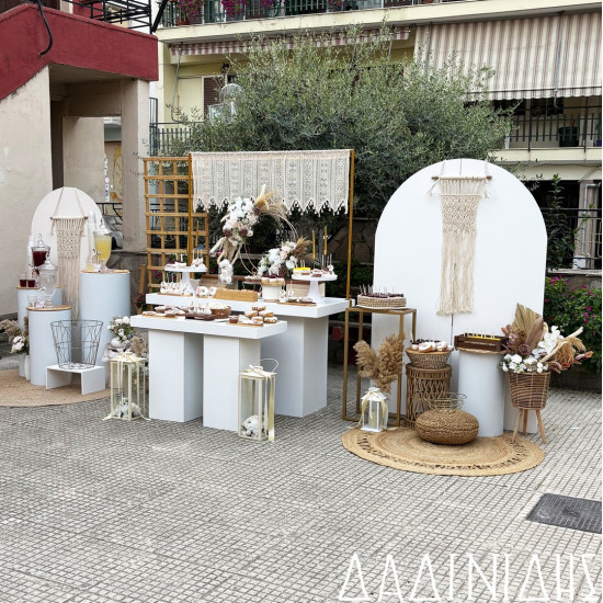 Στολισμός γαμοβάπτισης Boho ΣΤΟΛ247