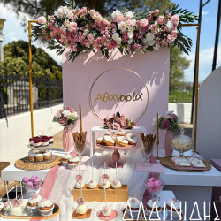 Στολισμός βάπτισης "Λουλούδια-κούνια" ΣΤΟΛ234