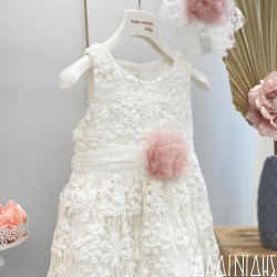 Πακέτο βάπτισης "Μονόγραμμα και λουλούδια" Μάκης Τσέλιος ΠΚ216