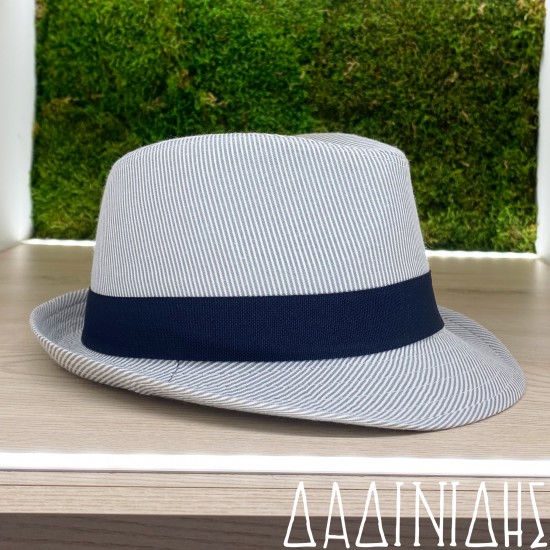Καπέλο καβουράκι ψάθινο λευκό ΚΑΠ169