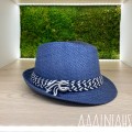 Καπέλο καβουράκι ψάθινο μπλε ΚΑΠ173