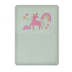 Κουβέρτα πικέ 80x110 Adam Home μονόκερος AH-30429