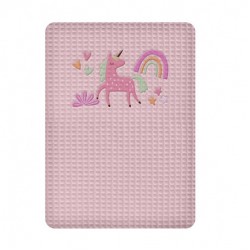 Κουβέρτα πικέ 110x140 Adam Home μονόκερος AH-30430