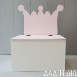 Ξύλινο κουτί βάπτισης με πλάτη κορώνα ΚΤ526 Ξύλινο κουτί βάπτισης με πλάτη κορώνα ΚΤ526
