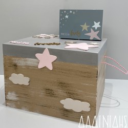 Σετ ξύλινο κουτί με ραφάκια "Hello lovely" με σετ λαδιού ΚΤ100 Σετ ξύλινο κουτί με ραφάκια "Hello lovely" με σετ λαδιού ΚΤ100