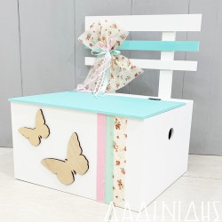 Κουτί βάπτισης "Εμπριμέ πεταλούδες" ΚΤ155 Κουτί βάπτισης "Εμπριμέ πεταλούδες" ΚΤ155