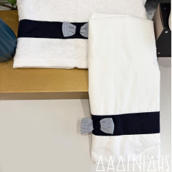 Λαδόπανα με μπλε φάσα και φιόγκο ΑΛΔ173