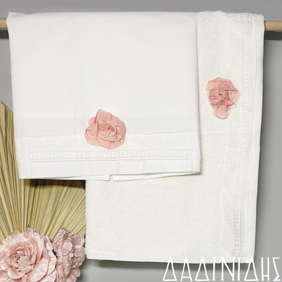 Σετ βάπτισης "Boho macrame καλάθι" ΣΕΤ-Κ61