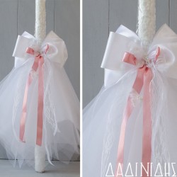 Λαμπάδα με λευκές πεταλούδες ΛΑΜΠ100 Λαμπάδα με λευκές πεταλούδες ΛΑΜΠ100