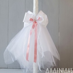 Λαμπάδα με λευκές πεταλούδες ΛΑΜΠ100 Λαμπάδα με λευκές πεταλούδες ΛΑΜΠ100