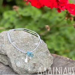 Μαρτυρικά βραχιολάκια με κορώνα σιελ ΜΑΡ108 Μαρτυρικά βραχιολάκια με κορώνα σιελ ΜΑΡ108