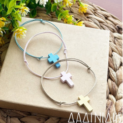 Μαρτυρικά βραχιολάκια με ξύλινο σταυρό ΜΑΡ192