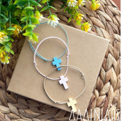 Μαρτυρικά βραχιολάκια με ξύλινο σταυρό ΜΑΡ192