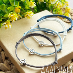 Μαρτυρικά βραχιολάκια με ασημί σταυρό ΜΑΡ188