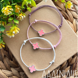 Μαρτυρικά βραχιολάκια με σταυρό από σμάλτο ροζ ΜΑΡ139