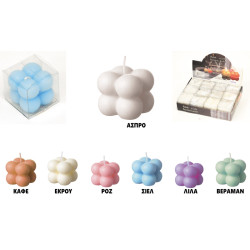 Κεράκι κύβος σε διάφανο κουτί ΜΠΟΝ200 Κεράκι κύβος σε διάφανο κουτί ΜΠΟΝ200