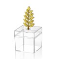 Μπομπονιέρα κουτάκι PVC με κλαδί ελιάς ΜΠΟΝ265