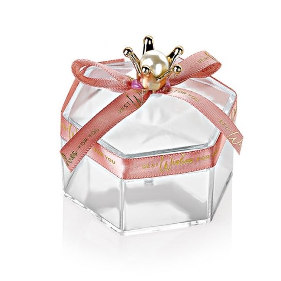 Μπομπονιέρα κουτάκι PVC με κορώνα ΜΠΟΝ266