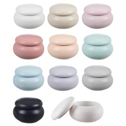 Κεραμική μπιζουτιέρα μακαρόν με γυψοφύλλη ΜΠΟΝ188