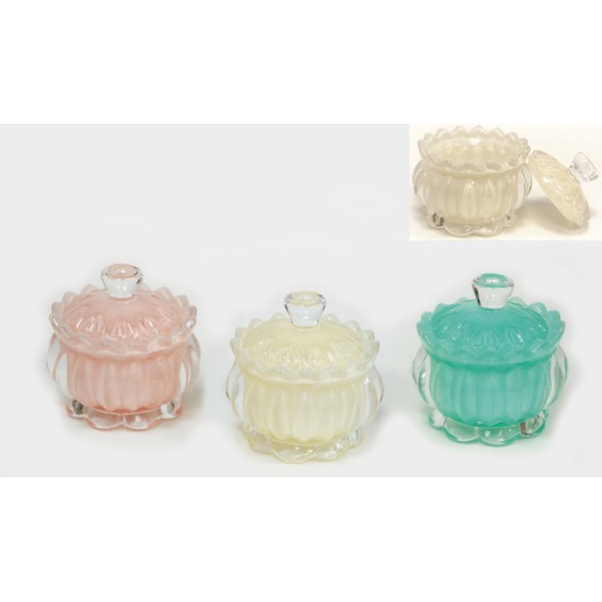 Γυάλινη φοντανιέρα κρεμ ΜΠΟΝ255