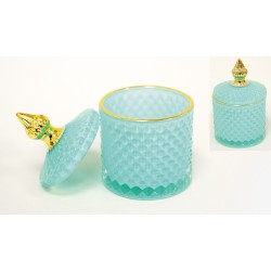 Γυάλινη φοντανιέρα τυρκουάζ ΜΠΟΝ251