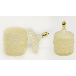 Γυάλινη φοντανιέρα εκρού ΜΠΟΝ247