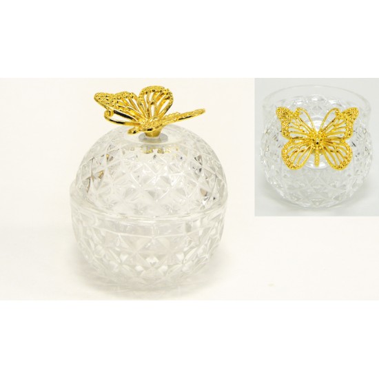 Γυάλινη φοντανιέρα με πεταλούδα ΜΠΟΝ253