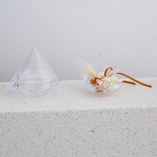 Μπομπονιέρα ακρυλικό διαμάντι ΜΠΟΝ242