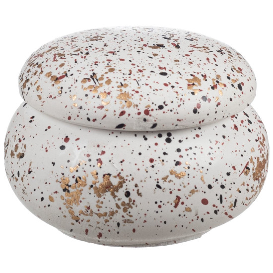 Κεραμικό μακαρόν μπιζουτιέρα πιτσιλωτό ΜΠΟΝ206